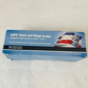 USPS Stack and Weigh Scales Red White Blue Shipping Scale Set 1-6 lbs Capacity